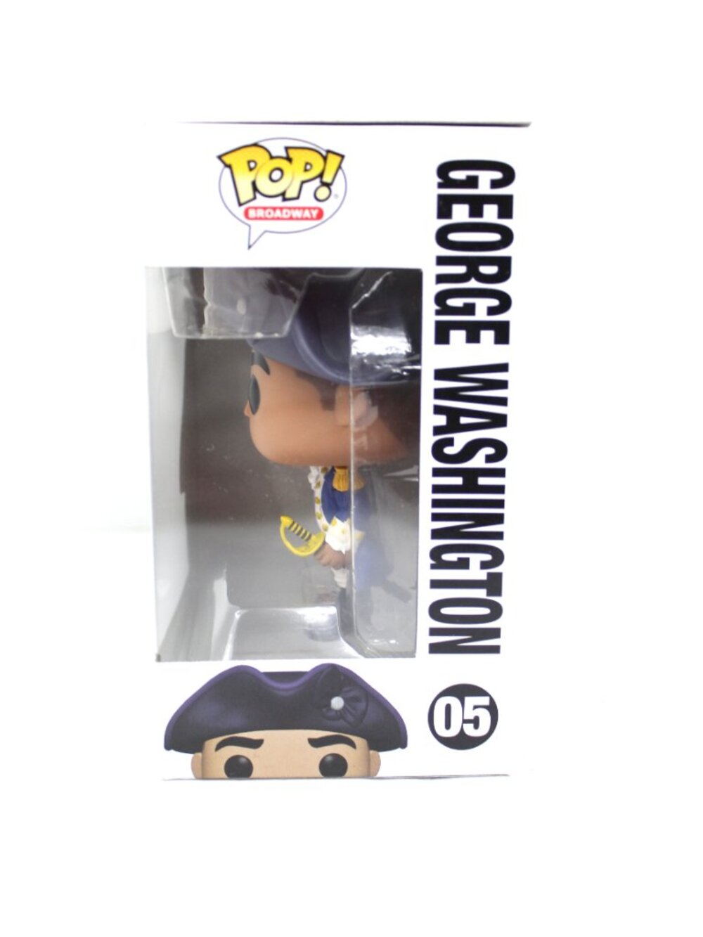FUNKO POP! BROADWAY HAMILTON VINYL GEORGE WASHINGTON BOXED #05 NIB UNOPENED AS-I - Picture 6 of 8